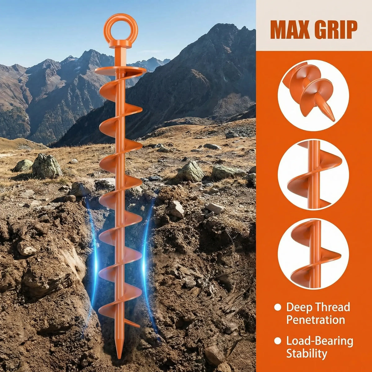 Heavy Duty Ground Anchor Screws – Spiral Earth Anchors for Secure Outdoor Installation