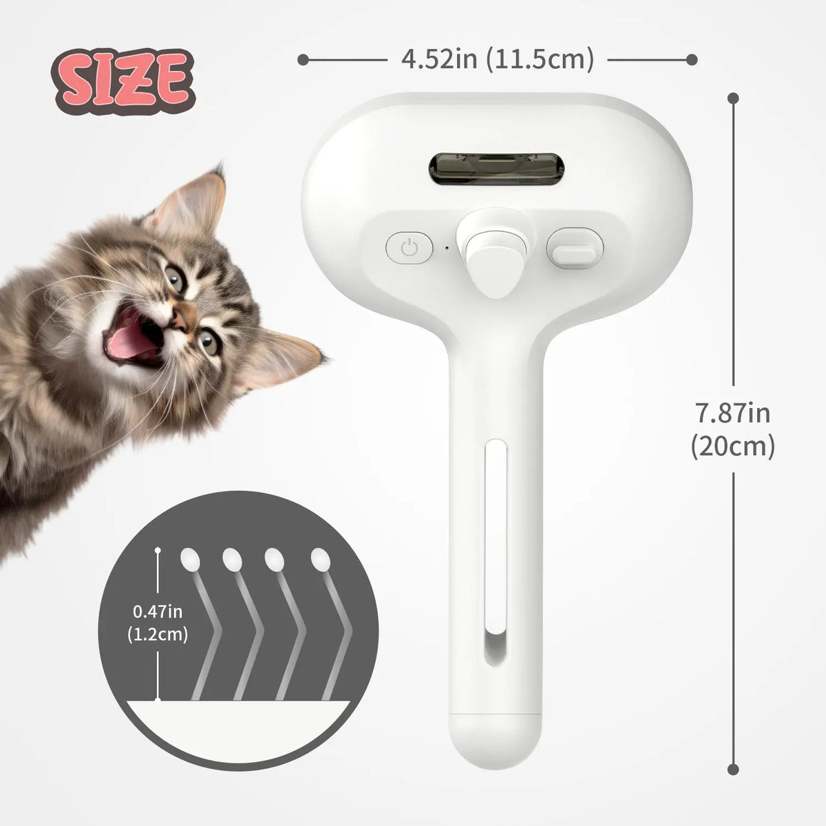 3-in-1 Pet Grooming Brush – Easy Dematting & Deshedding Tool for Dogs & Cats