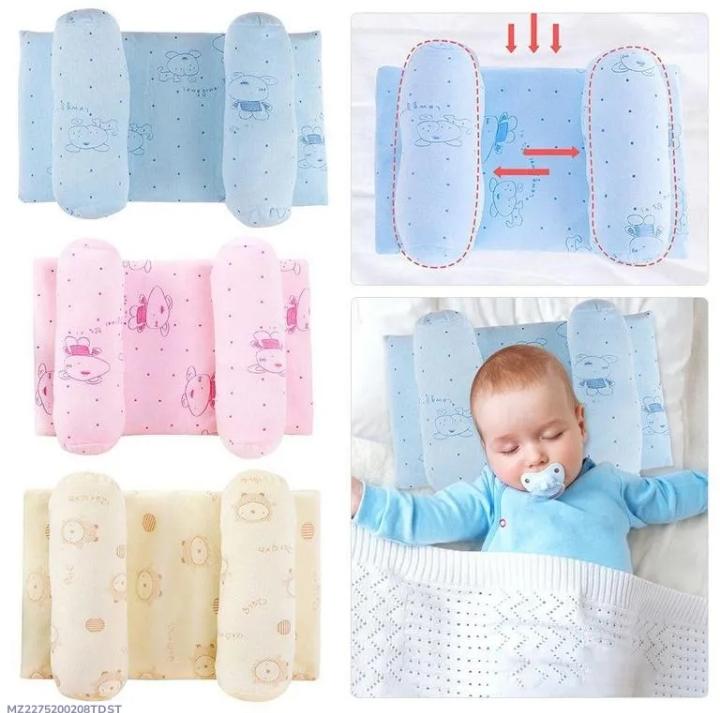 Newborn Baby Anti-Flat Head Shaping Pillow with Adjustable Positioner & Soft Breathable Cotton