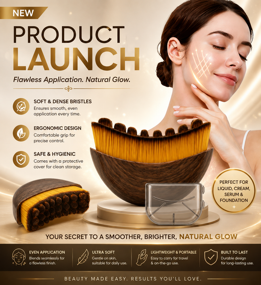 Lymphatic Facial Massage Brush – Sculpting Face Tool for Relaxing Skincare Routine