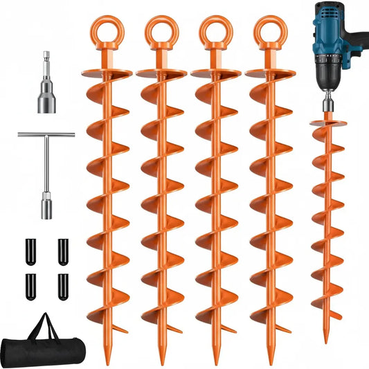 Heavy Duty Ground Anchor Screws – Spiral Earth Anchors for Secure Outdoor Installation