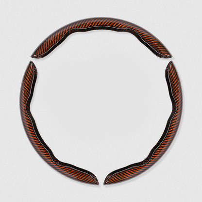 Segmented Carbon Fiber Steering Wheel Cover – Premium Sport Style Interior Upgrade for Your Car