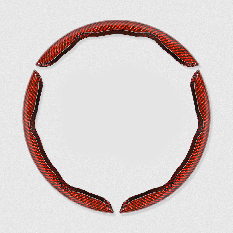 Segmented Carbon Fiber Steering Wheel Cover – Premium Sport Style Interior Upgrade for Your Car