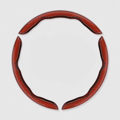 Segmented Carbon Fiber Steering Wheel Cover – Premium Sport Style Interior Upgrade for Your Car