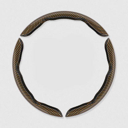Segmented Carbon Fiber Steering Wheel Cover – Premium Sport Style Interior Upgrade for Your Car