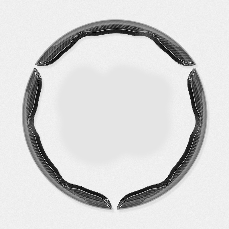 Segmented Carbon Fiber Steering Wheel Cover – Premium Sport Style Interior Upgrade for Your Car