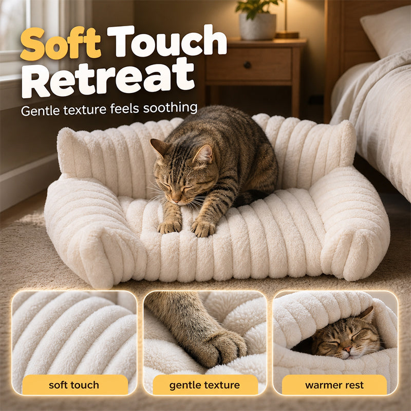 Cozy Sofa Pet Bed – Ultra Soft Protective Lounger for Dogs & Cats