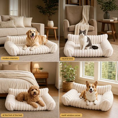 Cozy Sofa Pet Bed – Ultra Soft Protective Lounger for Dogs & Cats
